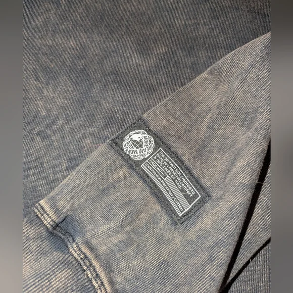 NWT Very Terry Distressed Hoodie Sz M - Picture 3 of 5